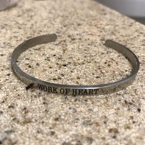 “Work of Heart” skinny cuff bracelet